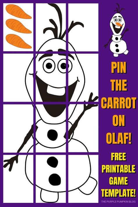 Pin The Carrot On Olaf Printable
